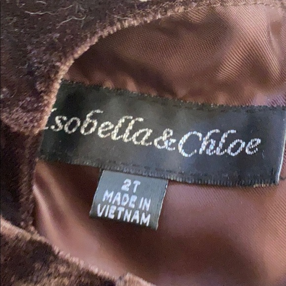 🌆 ISOBELLA & CHLOE HOLIDAY VELVET SATIN DRESS 2T - Picture 6 of 8